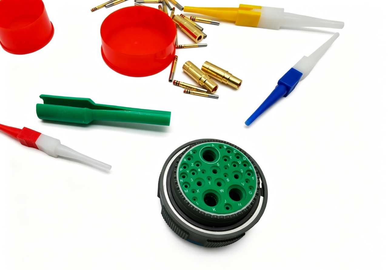 D38999/26WJ20SN Circular Fiber Optic Connector Gold Plated Contacts High Reliability Industrial Optical Plug Socket