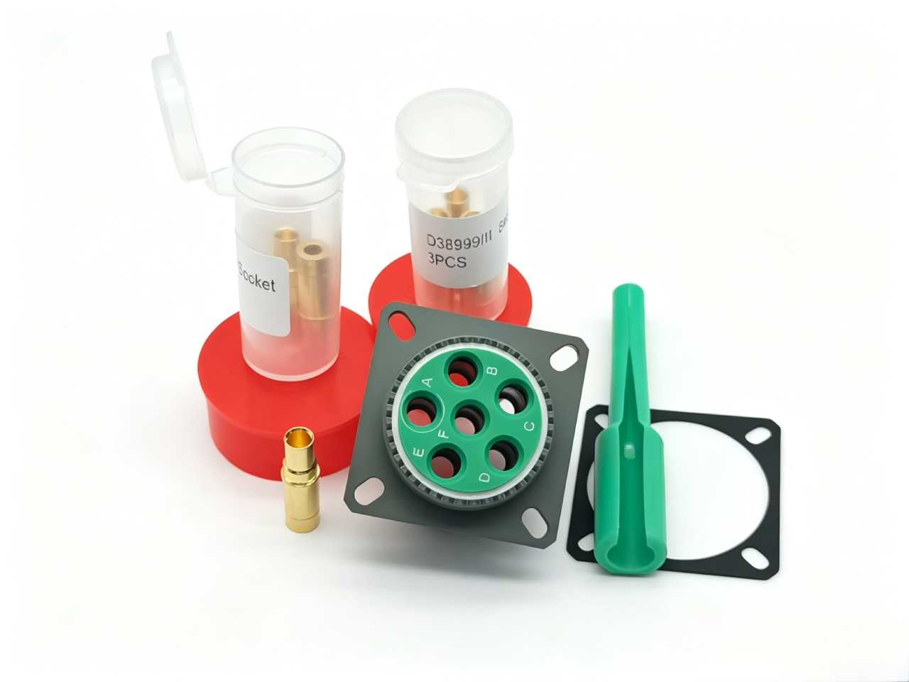 D38999/20WH06SC Circular Aviation Socket Shielded Aluminum Alloy Industrial Electrical Socket Matched Brand Cable